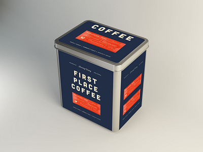 Coffee Steel Tin Mockup