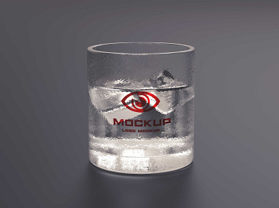 Free Ice Water Glass Logo Mockup download download mock up download mockup mock ups mockup mockup psd mockups psd