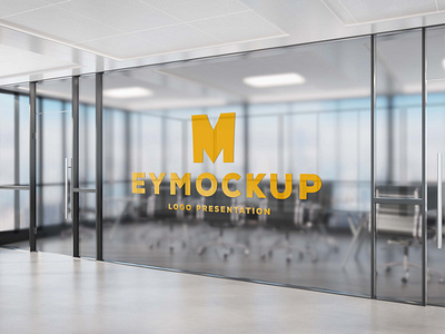 Free Transparent Office Wall Logo Mockup