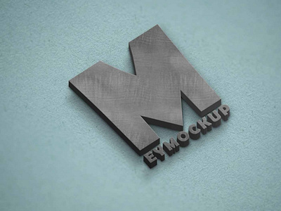 Free Concrete 3D Logo Mockup mockup mockups psd