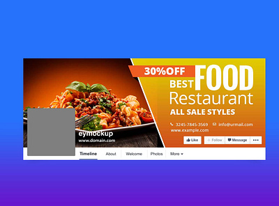 Free Food Facebook Cover Design download mockup download psd facebook cover food free mock ups mockups premium download psd