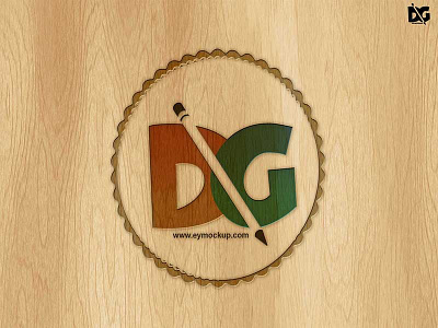 Free Engrave Wood Logo  Mock Ups Psd