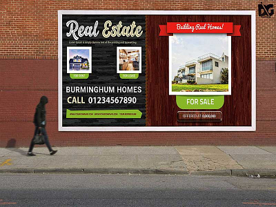 Free Road Side Real Estate Billboard Psd Template