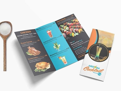 Premium Chinese Restaurant Tri Fold Menu Template