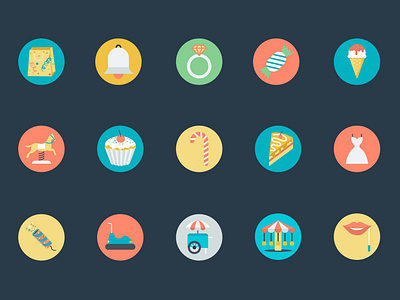 Free Celebration Party Icons Set