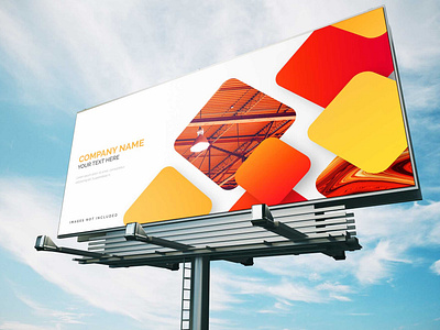 Free Street Sun Light Billboard Mockup