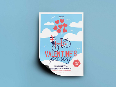 Free Music Show Valentine Flyer Mockup