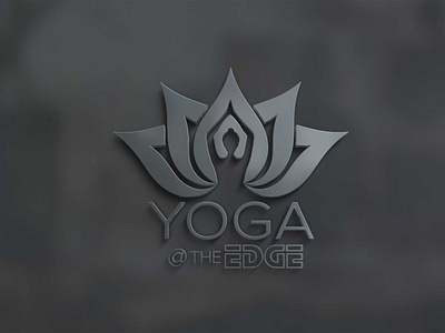 Free Wall 3D Yoga Logo Mockup