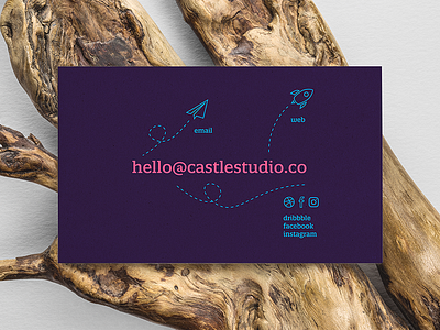 Castle Studio Co. Business Cards brand bright business card icon logo simple studio