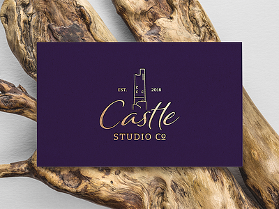 Castle Studio Co. Business Cards agency branding business business cards foil gold identity logo studio