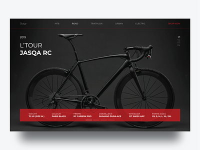L'tour Concept app bike black cycling design flat graphic deisgn minimal photo typogaphy ui ux web