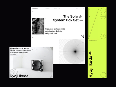 Ryoji Ikeda The Solar System Box Set branding clean design flat graphic design layout page ui ux