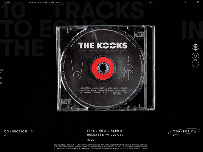 THE KOOKS . 10 TRACKS TO ECHO IN THE DARK album branding clean cover design flat graphic design layout logo music thekooks