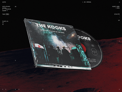 THE KOOKS . 10 TRACKS TO ECHO IN THE DARK . COVER ALBUM album branding cd clean cover design flat graphic design kooks music thekooks ui