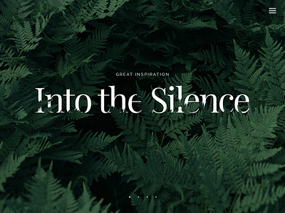 Into The Silence clean concept contact design flat layout page slider ui kit