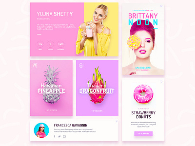 Brittany's Noon candy clean concept contact cook design donut flat kit layout page ui