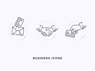 Business Icons Part.01 business card icons mail outline partner picture