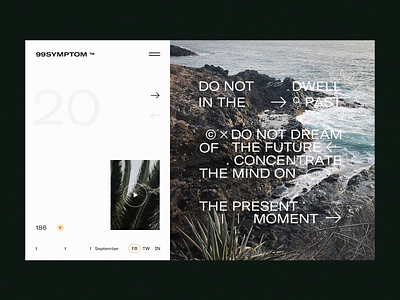 99Symptom Sides clean design grid header interaction layout minimal modern simple slider typogaphy ui web website whitespace