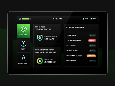 HMI Interface for Car Dashboard