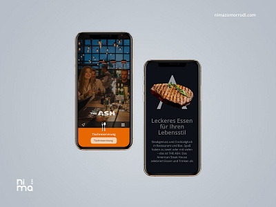ASH Steak House - Mobile version 2019 adobe xd bootstrap4 branding design designer mobile ui restaurant trend ui ui design uiux