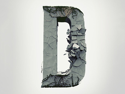 D is for Destroy 3d design type typography