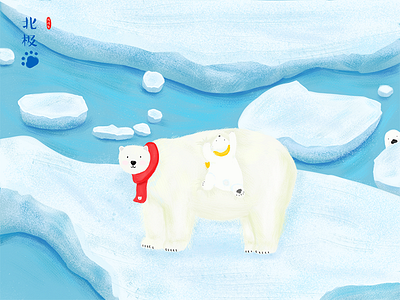 Home to polar bears global warming north pole ，natural environment