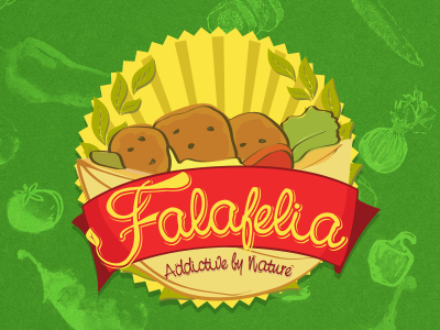 Falafelia falafel food food chain fresh identity logo logo design restaurant