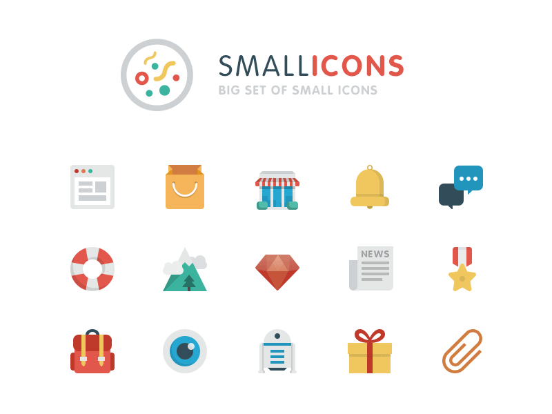 Smallicons is a big deal! commerce docs flat food free freebie icons psd set smallicons sport weather