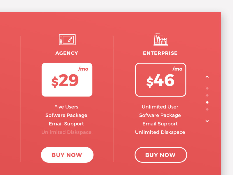 Pricing Table Concept pixelbuddha freebie icons line flat table pricing landing