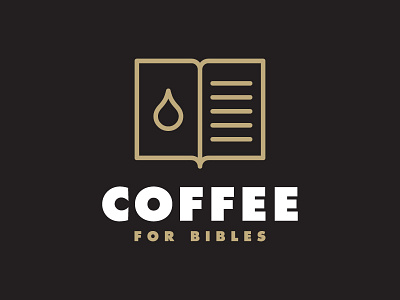 Coffee For Bibles bible book church coffee futura gold identity logo