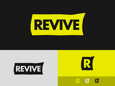 Revive :: 2 church logo r typography yellow