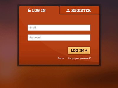 Tabbed Login/Register (animated) animated form login register sign up web