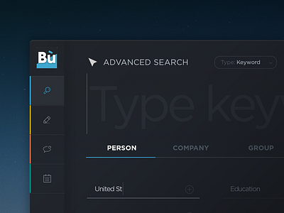 Advanced search - Control panel advanced app application dark desktop find form layout location navigate search startup