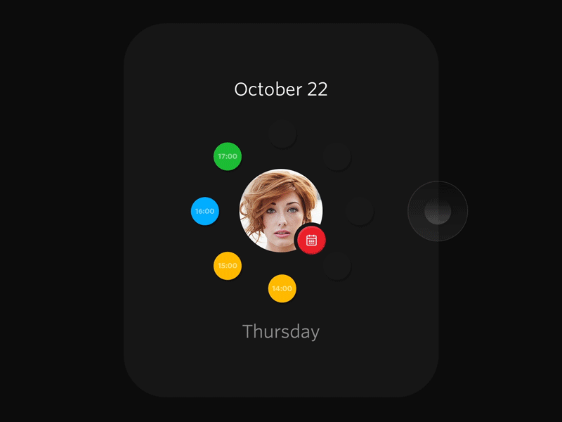 Apple Watch - Schedule appointment agenda animation appointment calendar gif interaction iwatch notification schedule time ui ux