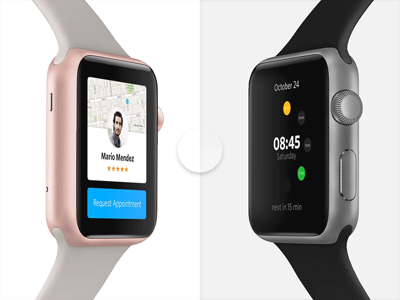 Apple Watch - Appointment Request agenda animation apple appointment calendar gif interaction notification schedule ui ux watch