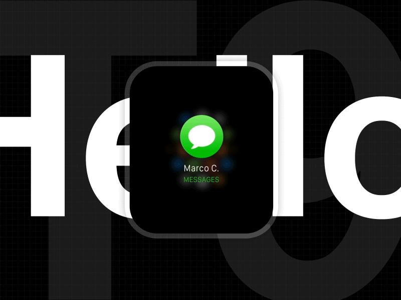Hello T9 - Apple Watch Keyboard apple chat form interaction keyboard mail message smartwatch type ui ux watch