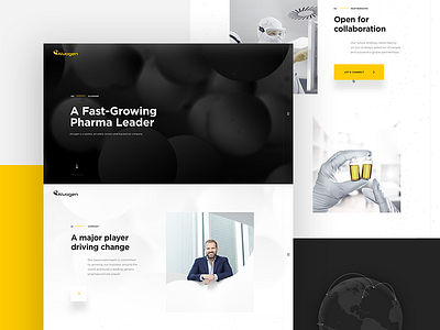 Alvogen - Home corporate desktop home landing page particles pharma pharmaceutical website