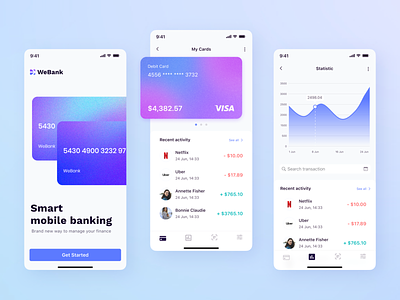 Smart mobile banking concept app appdesign bank bank app banking design finance fintech fintech app interface mobile ui uiux userinterface ux