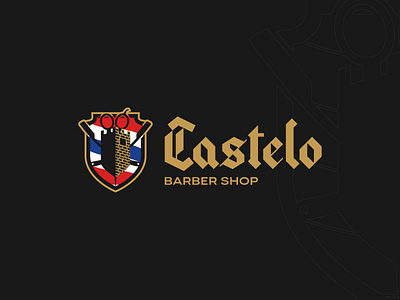 Castelo | Logo barber brand branding castelo castillo castle creative design exploration illustration inspiration logo modern shield shop venezuela