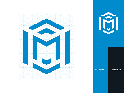 Moisés Rodríguez | Personal Brand blue brand branding concept creative design exploration hexagon inspiration logo logotype m personal professional