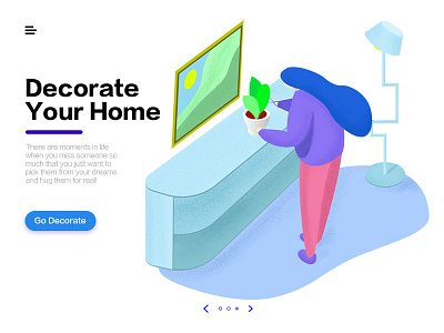 home decoration WEB Illustration Design