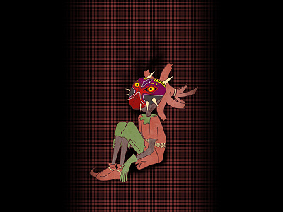 Majora's Mask dark digital art illustration majoras mask pattern the legend of zelda video games