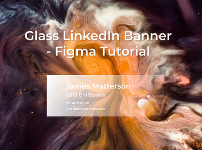 LinkedIn GlasMorphism Banner glass glassmorphism space