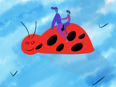 I travel in style catbug duo flight ladybug red