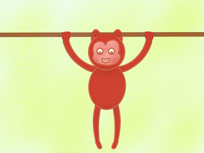 Crazy Monkey monkey morning red