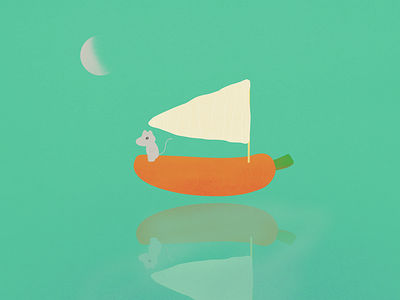 Mouse on Boat carrotboat mouse sea