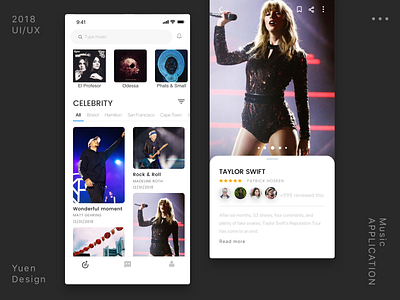 Music App Interaction app design ui ux web