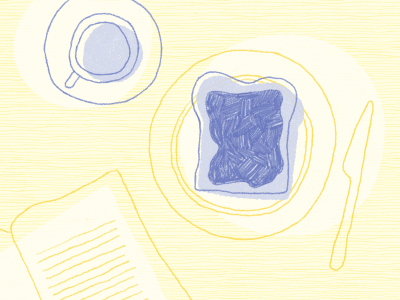 breakfast animation breakfast calm coffee colored pencil doodle happy reading scribble tileable pattern toast wiggle