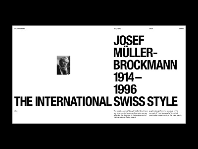 Muller Brockmann® Swiss style brockmann composition counterform design figma grid like main mainpage modul modulsystem muller site swiss swissstyle uiux ux web