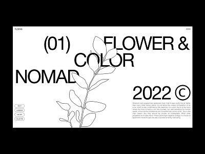 FLOSY® Contemporary flower gallery brutalism brutalist composition contemporary design figma flower grid helvetica illustration logo mainpage minimalism product swiss typography ui ux web website